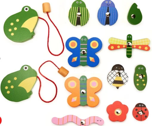 KIKKERLAND Catch A Bug Wooden Fishing Game -Children Toys Store kikkerland catch a bug wooden fishing game 01 busy bee toys