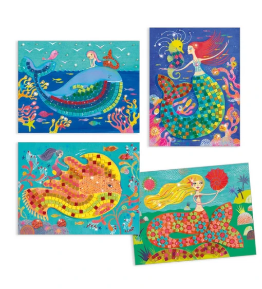 Djeco The Mermaid's Song Mosaics Kit -Children Toys Store mermaidssongmosaicsprojects