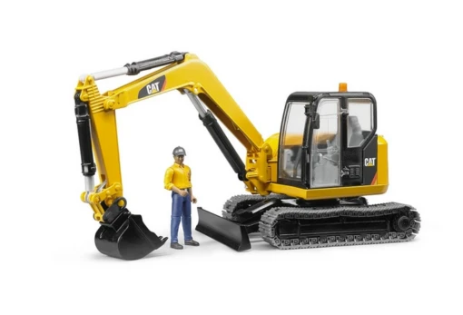 Bruder CAT Mini Excavator With Worker -Children Toys Store mini