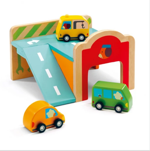 Djeco Mini Garage Play Set -Children Toys Store minigarage wooden automobile set