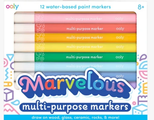 Ooly Marvelous Multi-Purpose Paint Marker - Set Of 12 -Children Toys Store ooly multi purpose markers busybeetoys doylestown