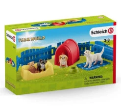 Schleich Puppy Pen -Children Toys Store schleich puppy pen 42480 busybeetoys 123