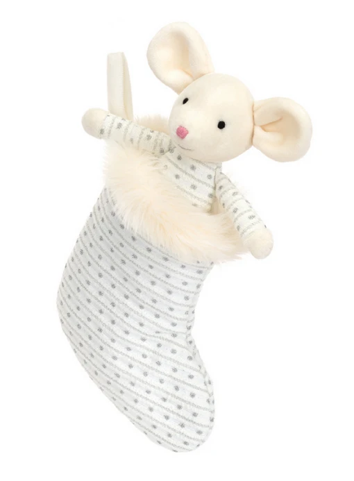 JELLYCAT Shimmer Stocking Mouse -Children Toys Store shimmerstockingmouse