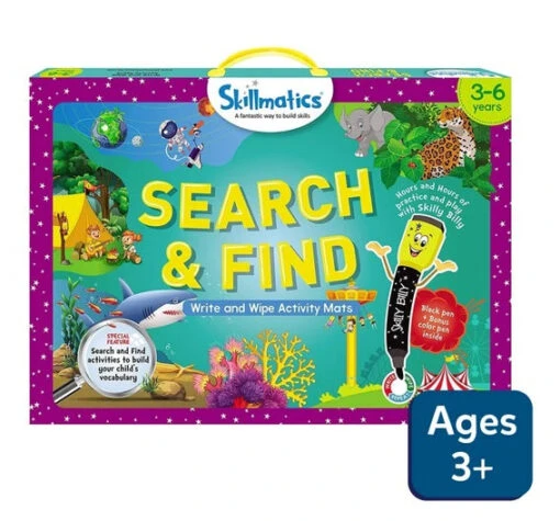 Search & Find Write And Wipe Activity Mats -Children Toys Store skillmatics search find write wipe activity map busybeetoys