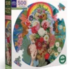 Eeboo Theatre Of Flowers 500pc Round Puzzle -Children Toys Store theatreofflowerspuzzlebox